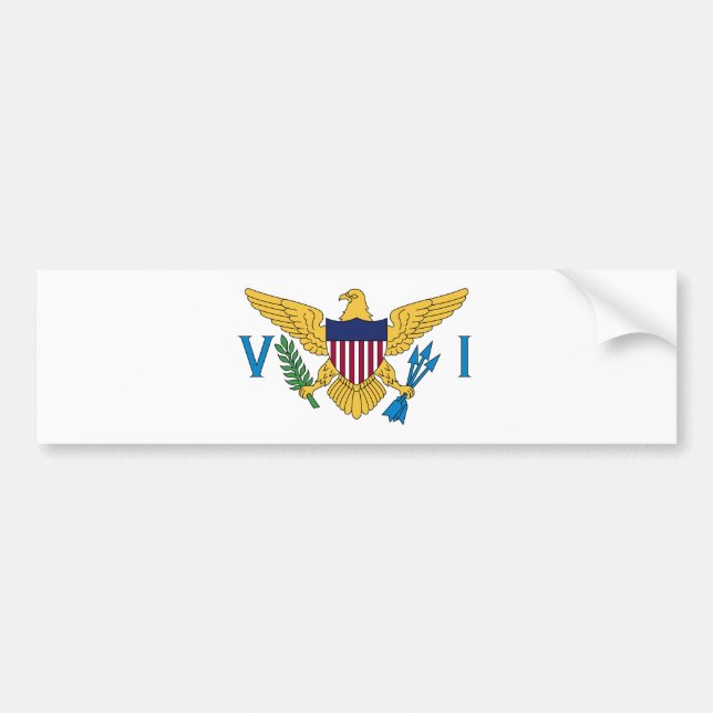 Flag of the United States Virgin Islands Bumper Sticker (Front)