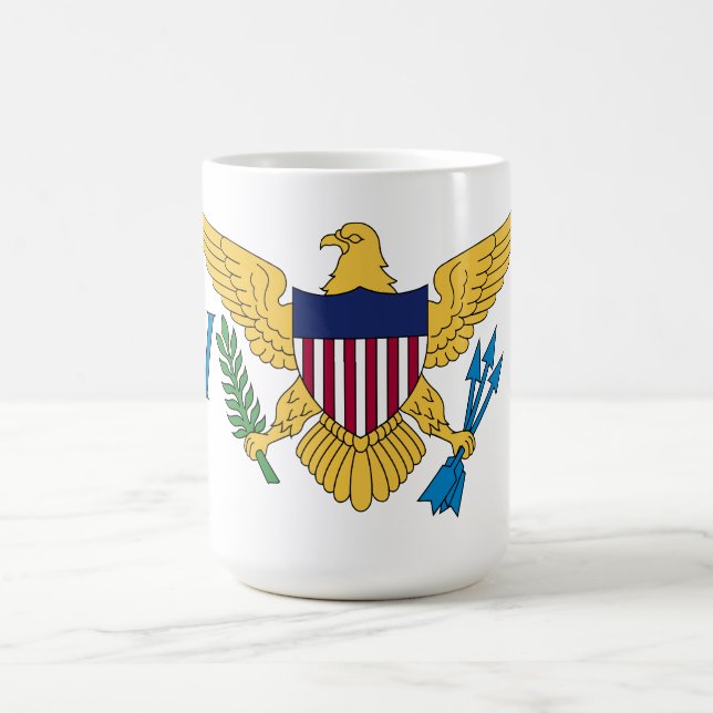 Flag of the United States Virgin Islands Coffee Mug (Center)