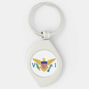Flag of the United States Virgin Islands Key Ring