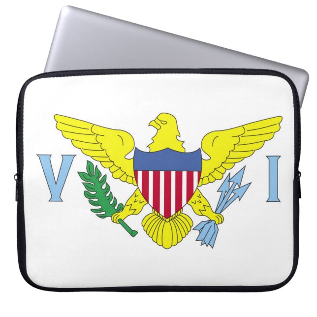Flag of the United States Virgin Islands Laptop Sleeve (Front)