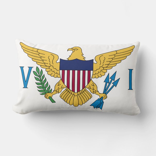 Flag of the United States Virgin Islands Lumbar Cushion (Front)