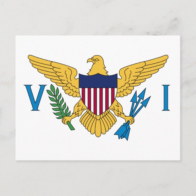 Flag of the United States Virgin Islands Postcard (Front)
