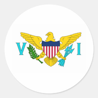 Flag of the US Virgin Islands Classic Round Sticker