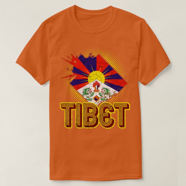Flag of Tibet T-Shirt (Design Front)