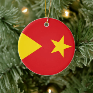 Flag of Tigray Region Ceramic Tree Decoration