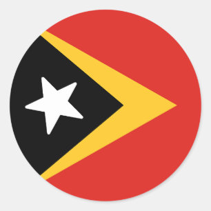 Flag of Timor-Leste Classic Round Sticker