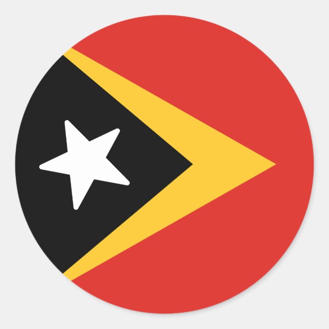 Flag of Timor-Leste Classic Round Sticker (Front)