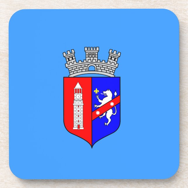 Flag of Tirana, Albania Coaster (Front)