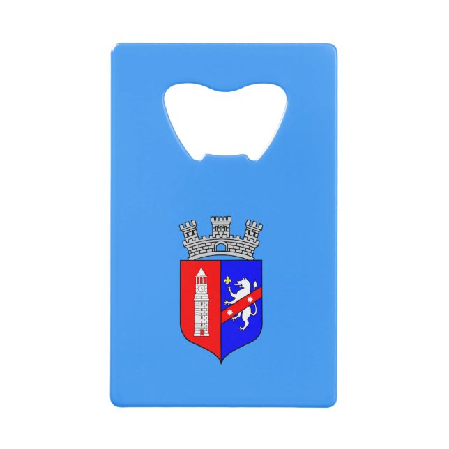 Flag of Tirana, Albania Credit Card Bottle Opener (Front)