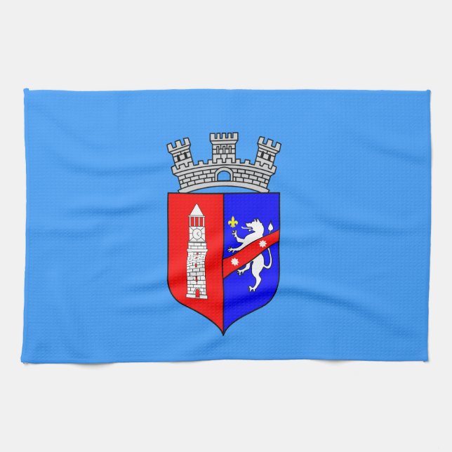 Flag of Tirana, Albania Kitchen Towel (Horizontal)