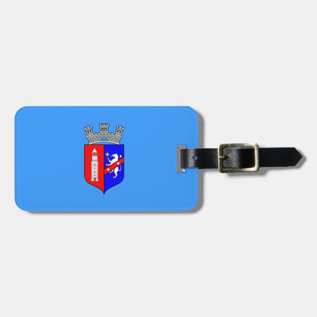 Flag of Tirana, Albania Luggage Tag (Front Horizontal)
