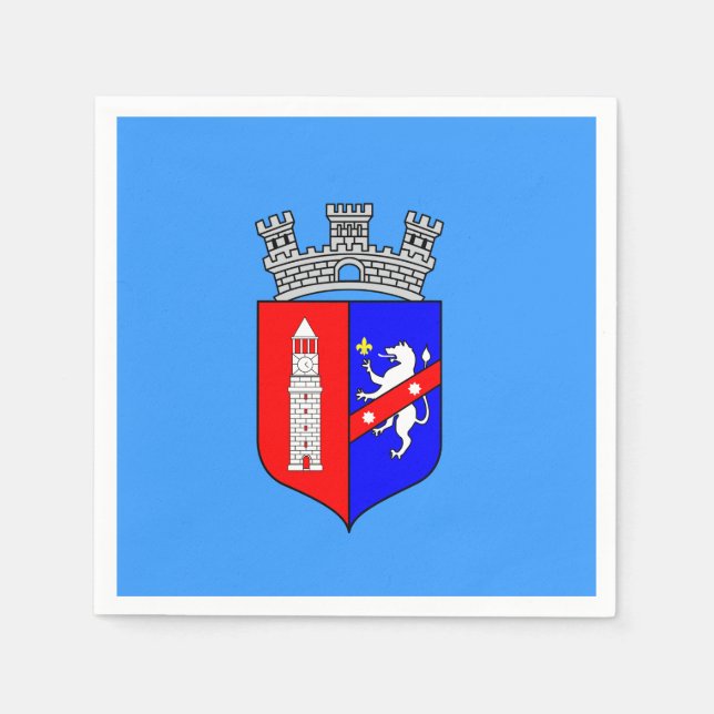 Flag of Tirana, Albania Paper Napkins (Front)