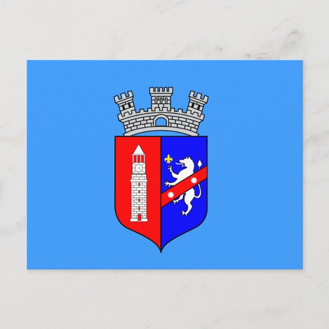 Flag of Tirana, Albania Postcard (Front)