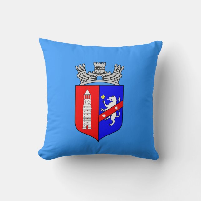 Flag of Tirana, Albania Throw Pillow (Front)