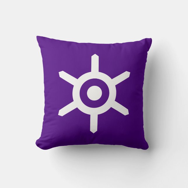 Flag of Tokyo prefecture, Japan Throw Pillow (Front)