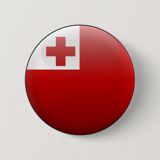 Flag of Tonga 6 Cm Round Badge (Front)