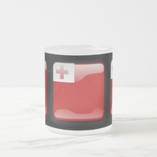 Flag of Tonga Frosted Glass Coffee Mug