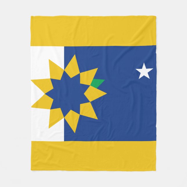 Flag of Topeka, Kansas Fleece Blanket (Front)