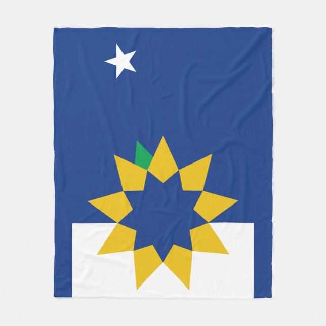Flag of Topeka, Kansas Fleece Blanket (Front)