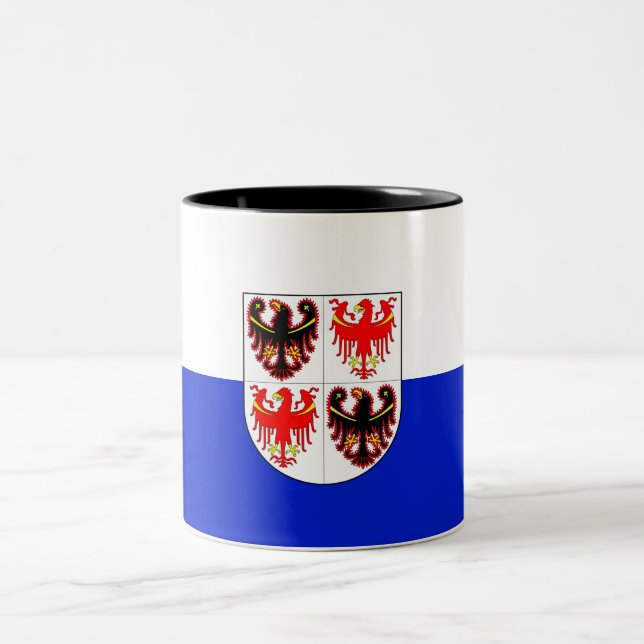 Flag of Trentino-Alto Adige (Italy)   Two-Tone Coffee Mug (Center)