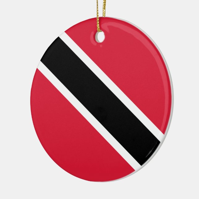 Flag of Trinidad and Tobago Ceramic Tree Decoration (Left)