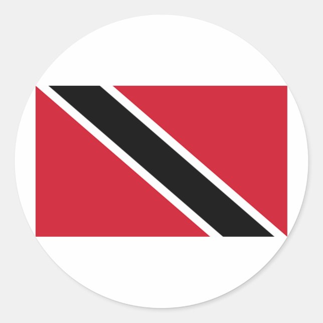 Flag of Trinidad and Tobago Classic Round Sticker (Front)
