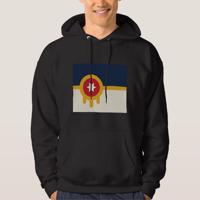 Flag of Tulsa city, Oklahoma State Hoodie (Front)