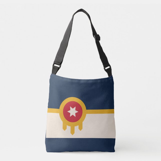 Flag of Tulsa, Oklahoma Crossbody Bag (Front)