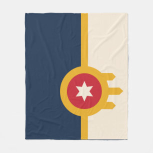 Flag of Tulsa, Oklahoma Fleece Blanket