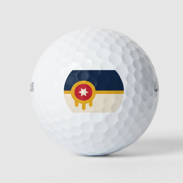 Flag of Tulsa (Oklahoma) Golf Balls (Front)
