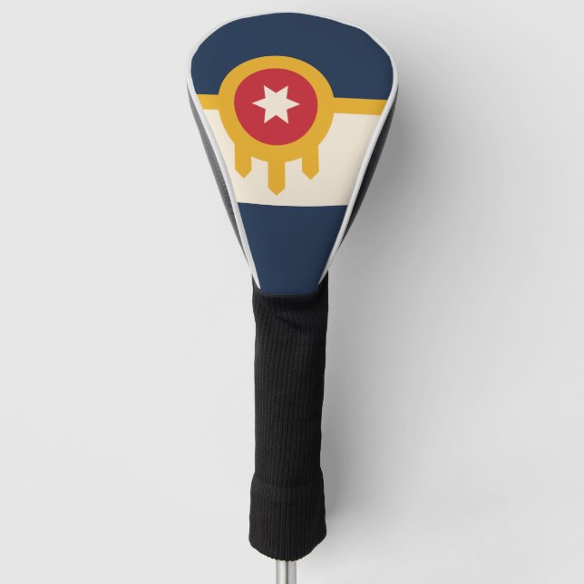 Flag of Tulsa, Oklahoma Golf Head Cover (Front)