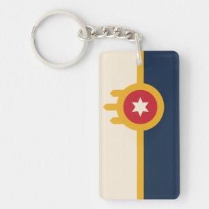 Flag of Tulsa, Oklahoma Key Ring