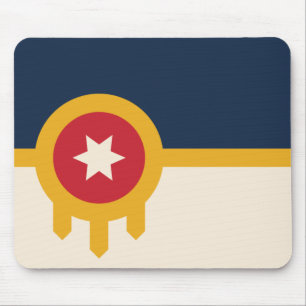 Flag of Tulsa, Oklahoma Mouse Mat