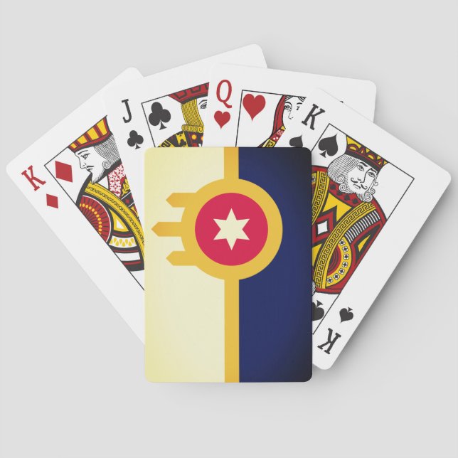 Flag of Tulsa, Oklahoma Playing Cards (Back)