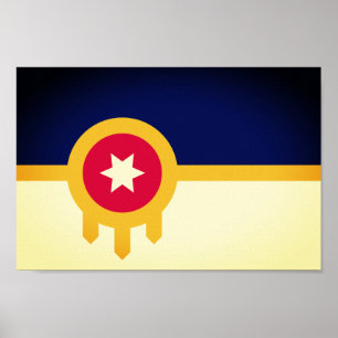 Flag of Tulsa, Oklahoma Poster