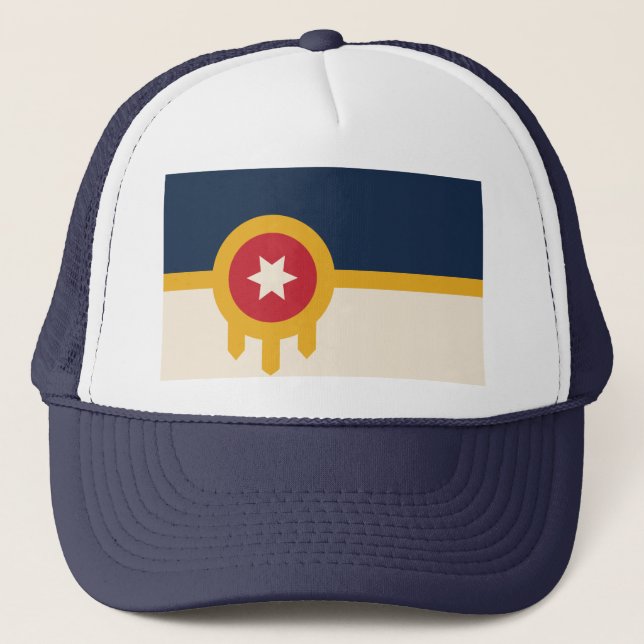 Flag of Tulsa, Oklahoma Trucker Hat (Front)