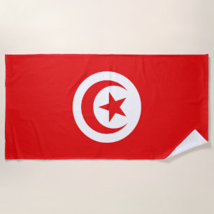 Flag of Tunisia Beach Towel