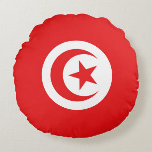 Flag of Tunisia Round Cushion