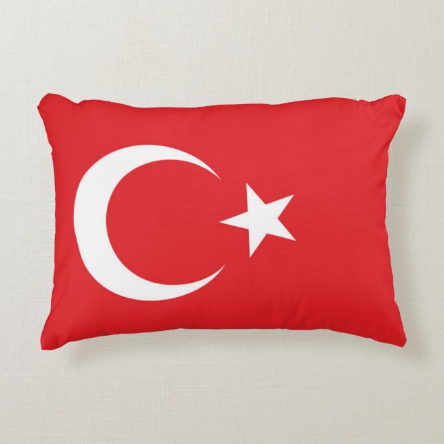 Flag of Turkey Decorative Cushion (Front)