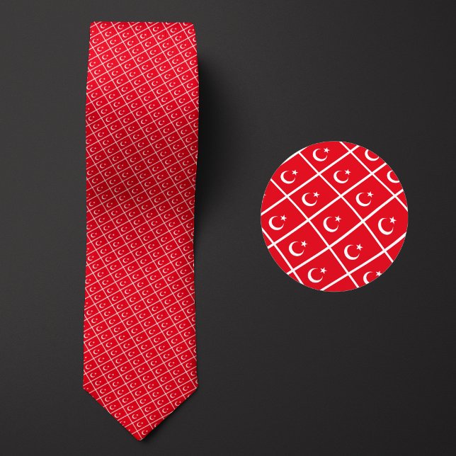 Flag of Turkey Pattern Tie (Creator Uploaded)