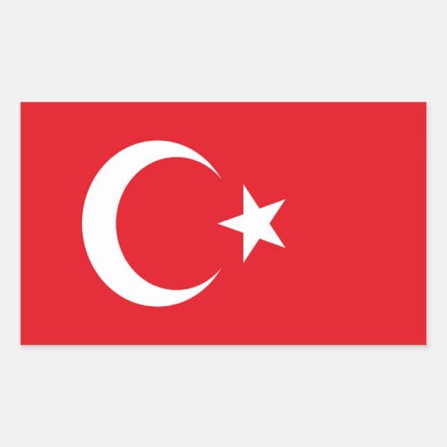 Flag of Turkey Rectangular Sticker (Front)