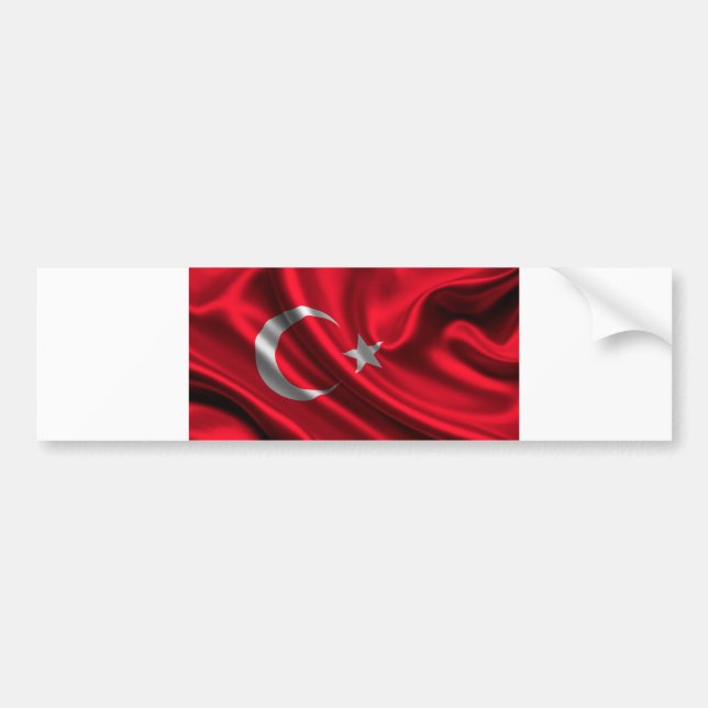 Flag of Turkey, Turkish Flag Bumper Sticker (Front)