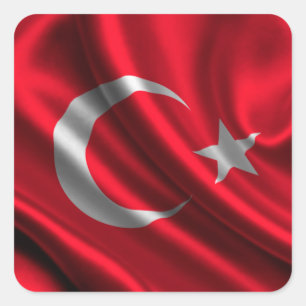 Flag of Turkey, Turkish Flag Square Sticker
