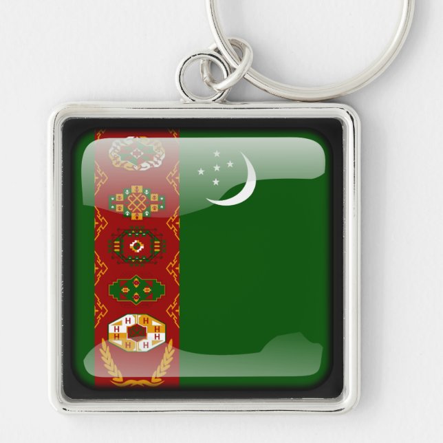 Flag of Turkmenistan Key Ring (Front)