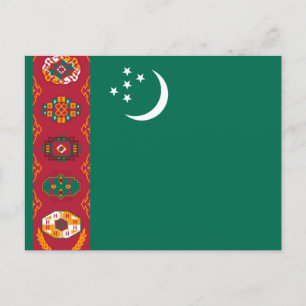 Flag of Turkmenistan Postcard