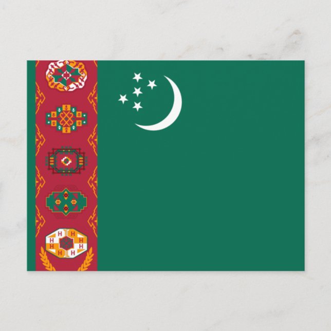 Flag of Turkmenistan Postcard (Front)