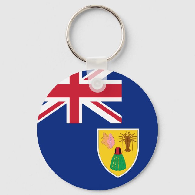 Flag of Turks and Caicos Islands Key Ring (Front)