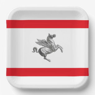 Flag of Tuscany (Italy) Paper Plate