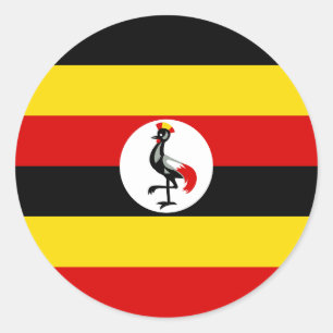 Flag of Uganda Classic Round Sticker
