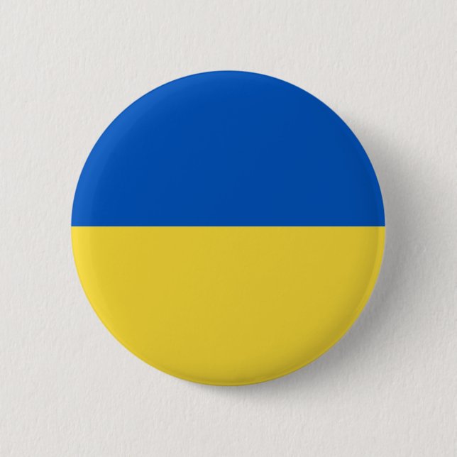 Flag of Ukraine 6 Cm Round Badge (Front)